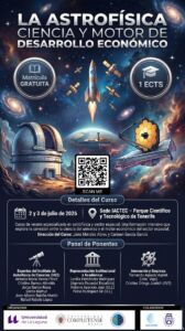 cartel de este curso sobre astrofísica y sector espacial