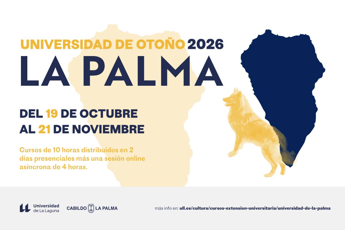 Banner anunciador de la Universidad de Otoño de La Palma 2026