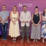 De izquierda a derecha: el profesor Samuel García, la directora generla Gorety Almeida, el rector Francisco García, la vicerrectora Isabel León y la subdirectora Vanessa Santana.
