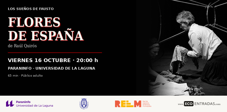Banner anunciador de "Flores de España"·, espectáculo que abre la programación de este fin de semana en el Paraninfo.
