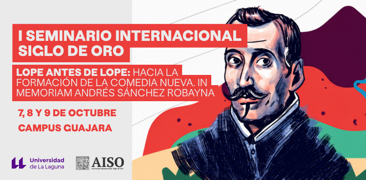 Banner anunciador de este seminario internacional sobre la obra de Lope de Vega y su época.