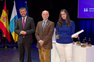 Sara Hernández habló en nombre de los premiados.