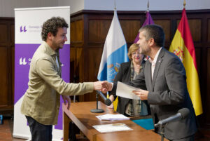 Uno de los doctorandos premiados.