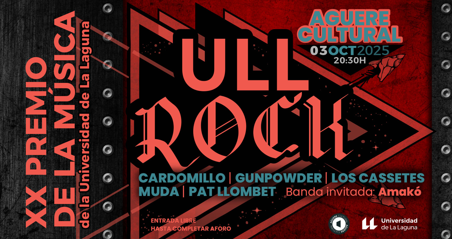Cinco bandas aspiran al XX Premio de Música de la ULL que se decidirá en el festival ULL Rock