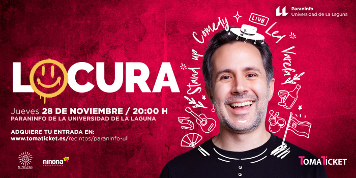 El comediante Led Varela lleva al Paraninfo de la ULL su espectáculo “Locura”