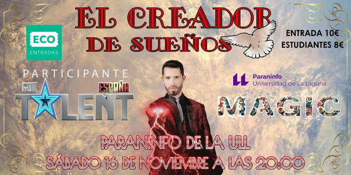 El ilusionista canario David de la Torre presenta en el Paraninfo su espectáculo “Magic: la magia del siglo XXI”
